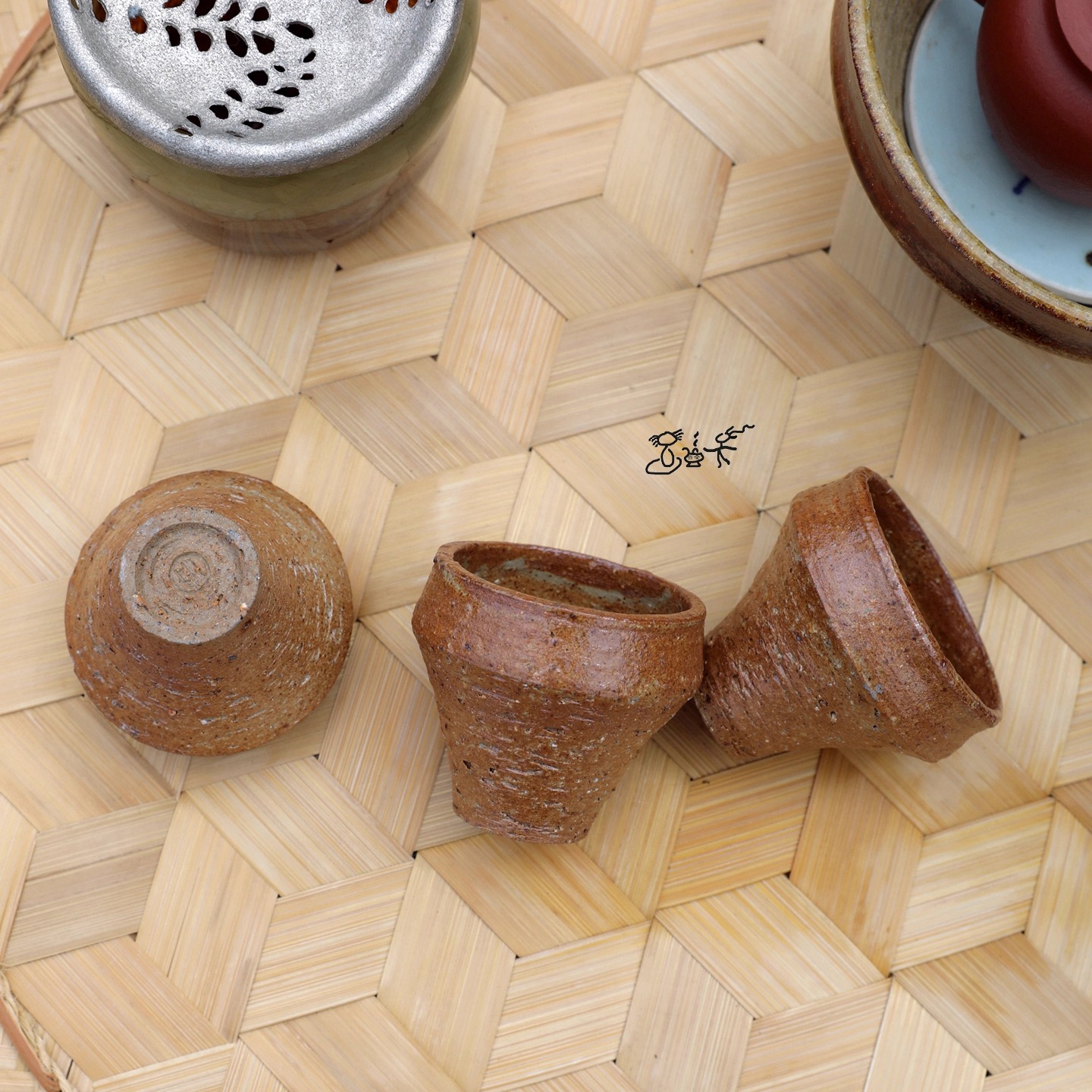 匣钵水杯柴烧600ml碗100ml水杯