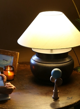 秋罗书画罐诧寂风台灯底座