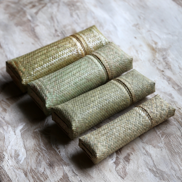东南亚风匠人手工竹编传统蜡烛盒