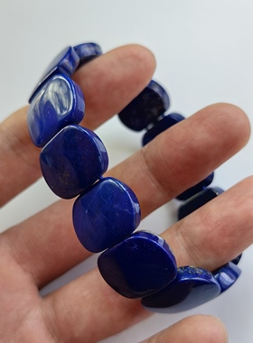 天然青金石手排手链男女款单圈手串饰品礼物送女友闺蜜