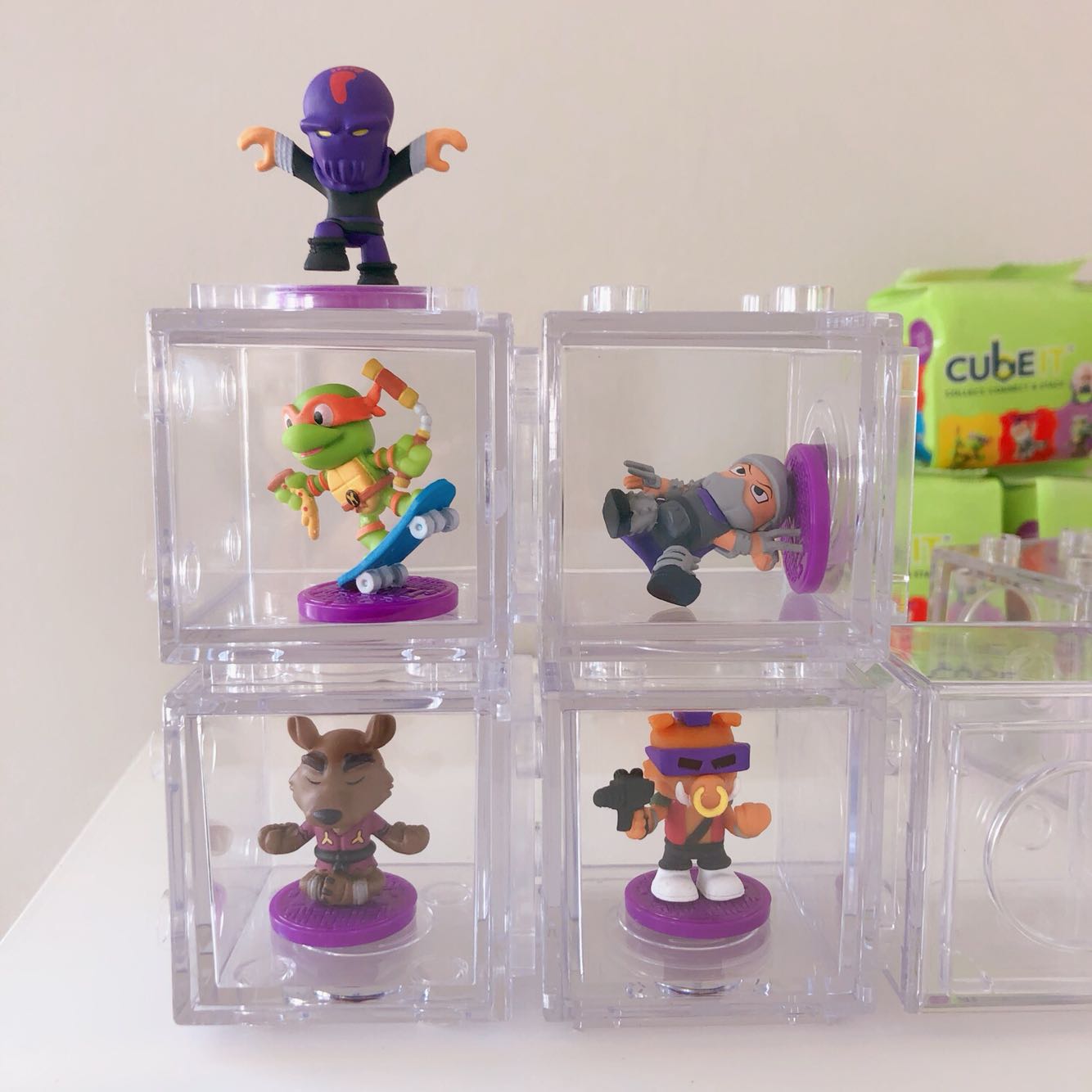 清仓忍者神龟亚克力透明乐高式积木盲袋生日正方体教具小学生奖品