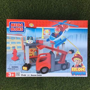 美单益智拼插德宝式颗粒积木消防车直升飞机维修车库男孩玩具礼物