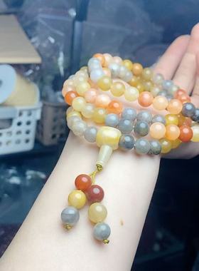 （AAA）金丝玉多宝毛衣链设计款百搭小众精致项链毛衣链女款饰品