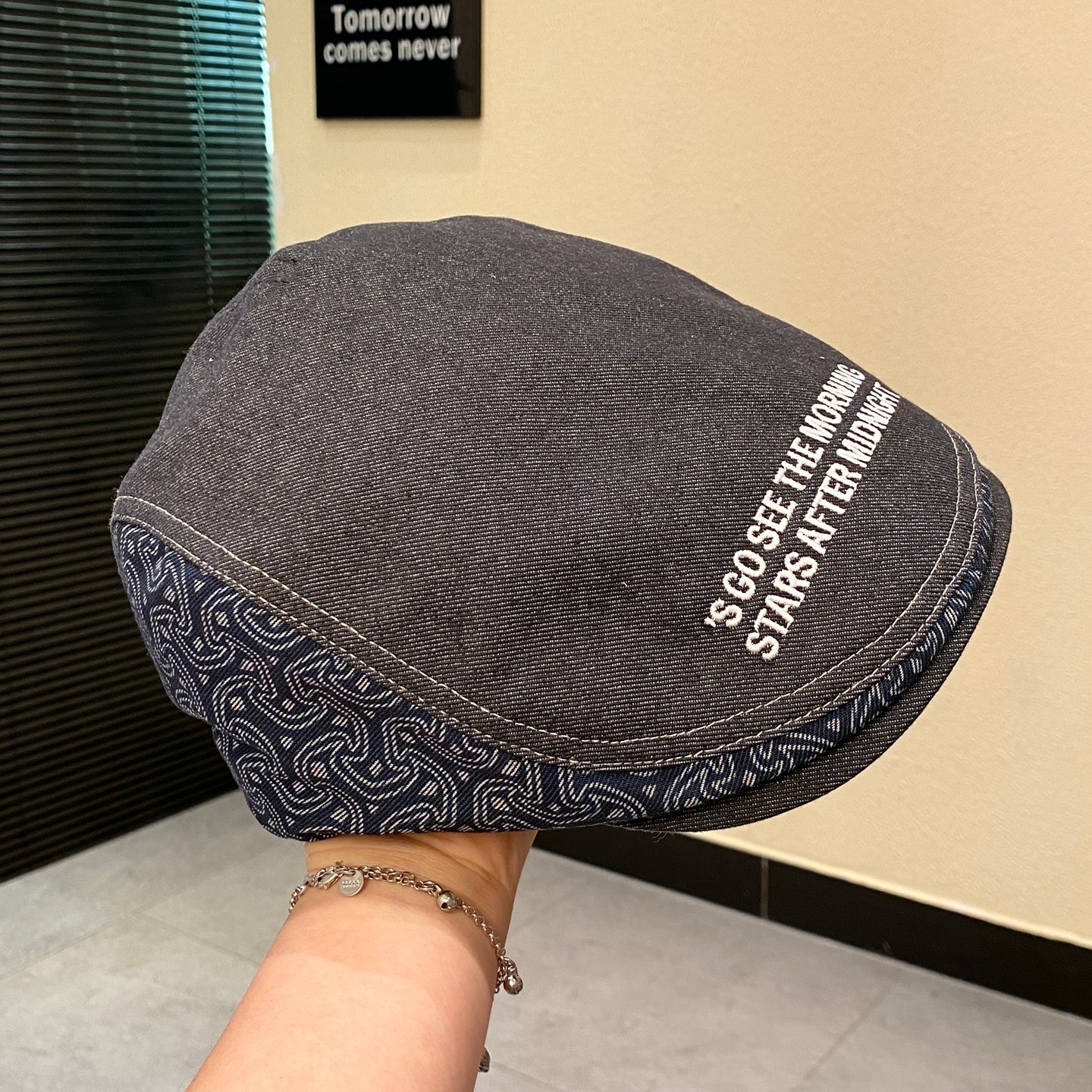 韩版日系复古刺绣字母牛仔拼接前进帽女英伦风显脸小素颜贝雷帽潮,服饰配件/皮带/帽子/围巾,帽子,淘宝优惠券,粉丝福利购,淘宝优惠卷