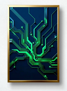 未来感数字油画丙烯手绘治愈