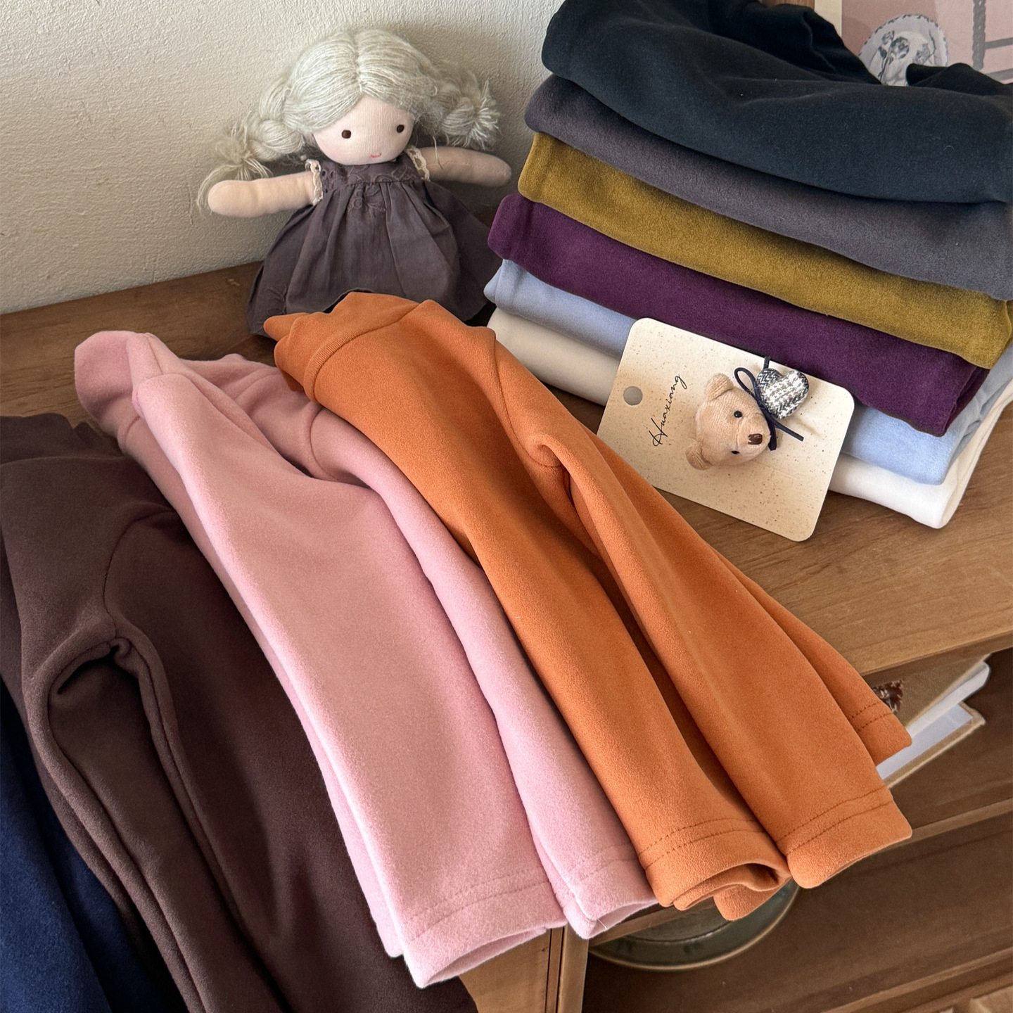 2025冬新款童装女童多色加绒半高领儿童百搭打底衫显白可叠穿上衣