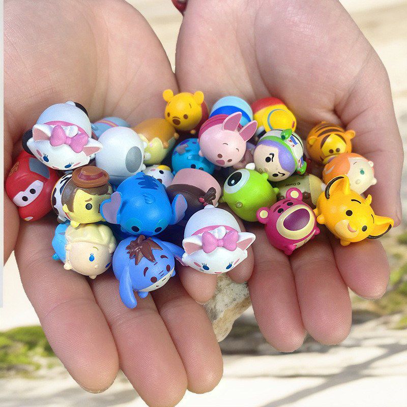 正版迪松松斯尼叠叠乐萌粒儿童玩具公仔手串diy饰品手工配件摆件