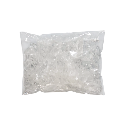 一次性透明白小皮筋儿童小辫假发接发马尾一包350-400个左右白色