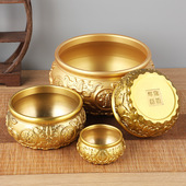 黄铜八福聚宝盆实心铜盆客厅摆件复古八福店铺开业装 饰存钱罐礼品