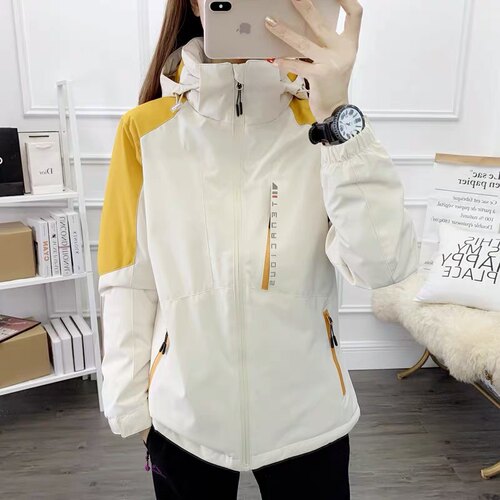 户外夹棉冲锋衣女运动棉服秋冬季