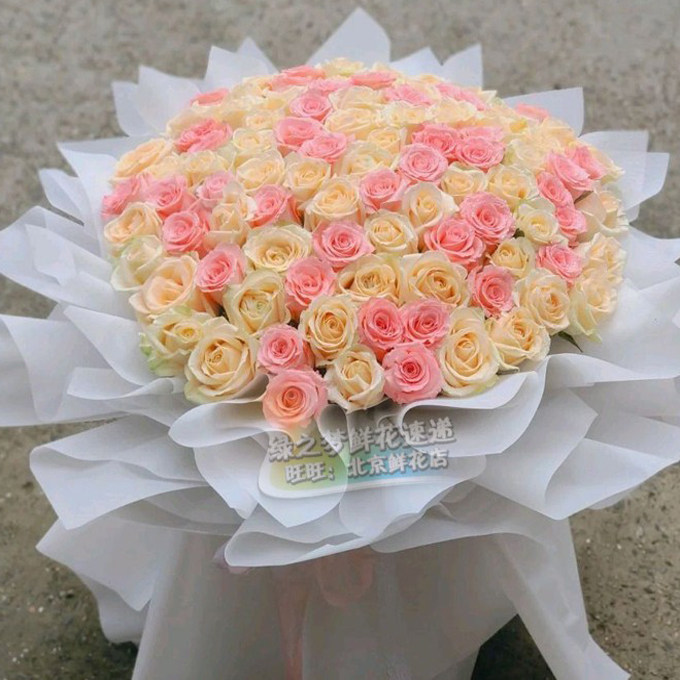 99朵混搭玫瑰花束鲜花速递同城生日北京结婚纪念日女友生日配送花