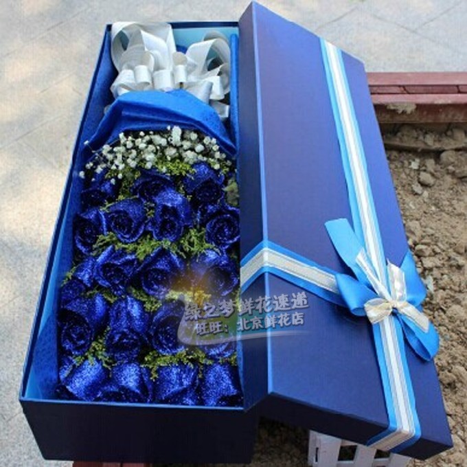 天津花店送花 鲜花北京鲜花速递蓝色妖姬生日鲜花 石家庄鲜花玫瑰