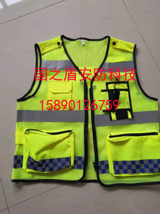 车管所机动车检测外检员反光背心挂对讲机查验员防护服安全背心