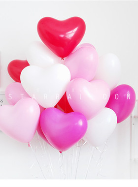 爱心心形桃心乳胶气球泡泡糖粉色进口正品加厚浪漫婚礼婚房生日