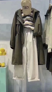 春款 剪吊牌 米色 正品 百搭又洋气 柚丁100%纯棉休闲裤