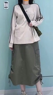 T恤 宽松版 剪吊牌 正品 型 柚丁洋气复古长袖