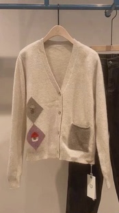 柚丁针织毛衣开衫 胸围110 外套 剪吊牌 衣长58 正品