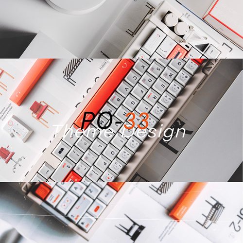 怪物建造口袋合成器主题白橙键帽