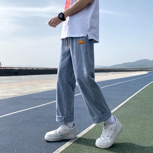 N12-P40  港风男女中性宽松直筒休闲牛仔裤图片