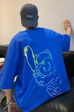 2022直播款港风男女夏天宽松休闲短袖t恤卡通印花半袖衫T18-P25，男装T恤，电商B327