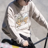 现货BKM14-P85直播品质男女宽松圆领套头毛衣刺绣毛线衫，男装针织衫/毛衣，电商B327