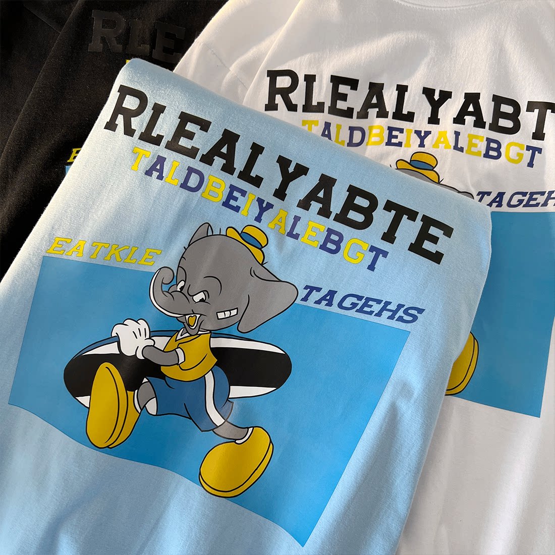 2022纯棉男女夏天宽松休闲短袖印花tee体恤衫T28-P25，男装T恤，电商B327