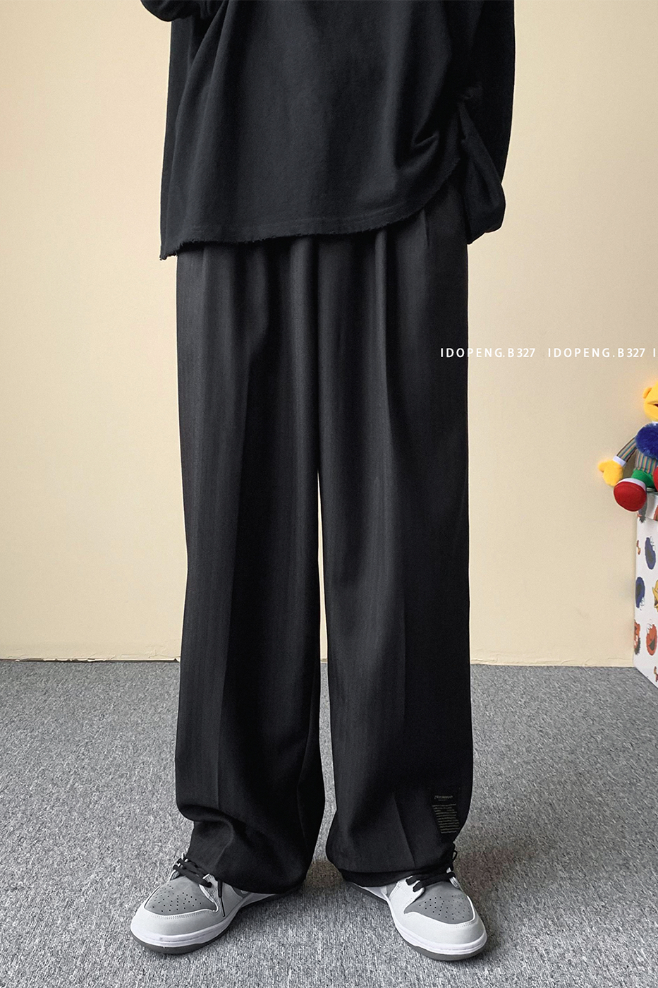 新款直播港风男士休闲运动裤抽绳长裤K12-P50,女装休闲裤,电商B327