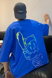 T18-P25  主推款 男女夏天宽松休闲短袖t恤半袖tee图片