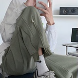 K28-P50秋装现货给我冲男女潮流拉链设计束脚卫裤休闲运动裤，男装休闲裤，电商B327