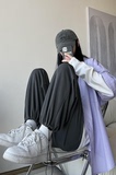 港风男女中性风宽松休闲运动裤抽绳裤百搭卫裤针织裤K17-P45，男装休闲裤，电商B327