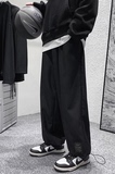 K12-P50港风男士条纹休闲裤抽绳运动裤宽松直筒裤，男装休闲裤，电商B327