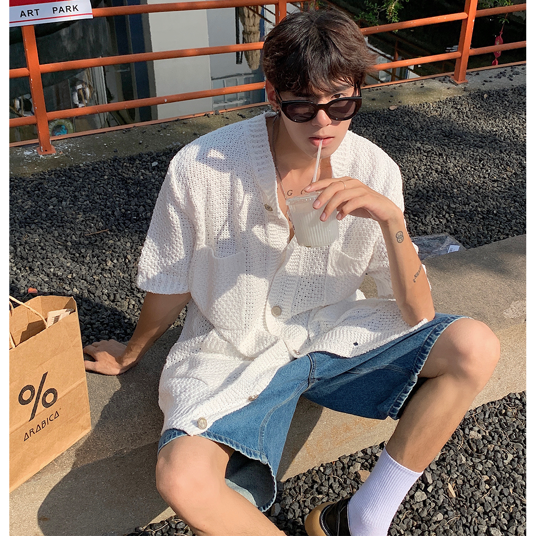 数据款男女中性潮流休闲短袖百搭开衫毛衣 M01-P55   主推尺码M-3图片
