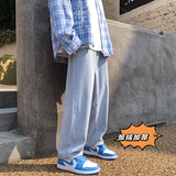 N18-P40加绒P50秋冬加绒加厚宽松直筒牛仔裤男女休闲裤，男装牛仔裤，电商B327