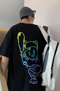 现货主推款 男女夏天宽松休闲短袖t恤半袖tee T18-P25图片