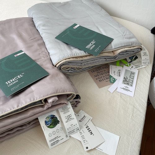 A类60支兰精天丝夏被素色双拼撞色莱赛尔纤维空调被单双人凉感被