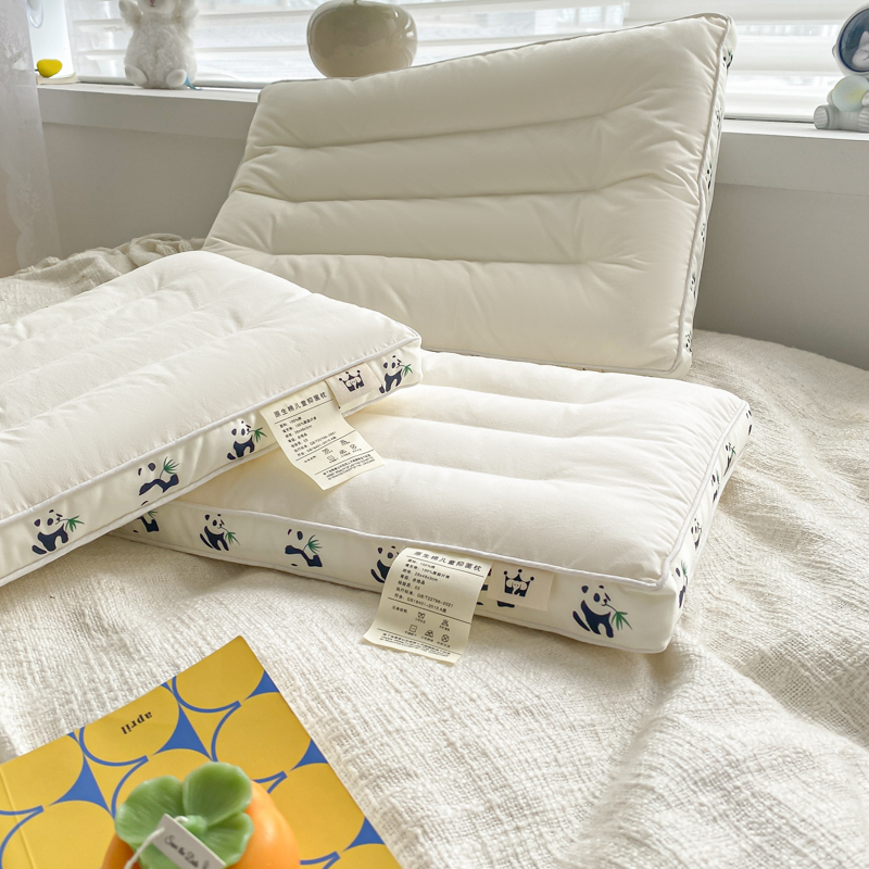 A类全棉熊猫立体儿童枕芯