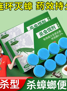 方便贴杀蟑饵剂专用蟑螂药杀蟑胶饵颗粒蟑螂屋室内房间厨房无残留