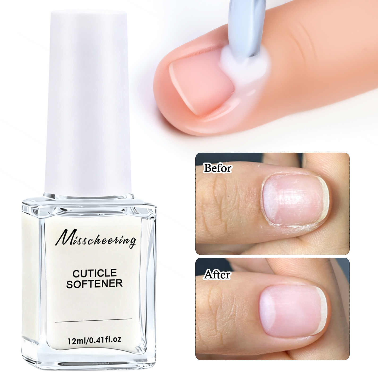 跨境 美甲芦荟修复软化剂减少倒刺产生修复角质养护甲面护甲油