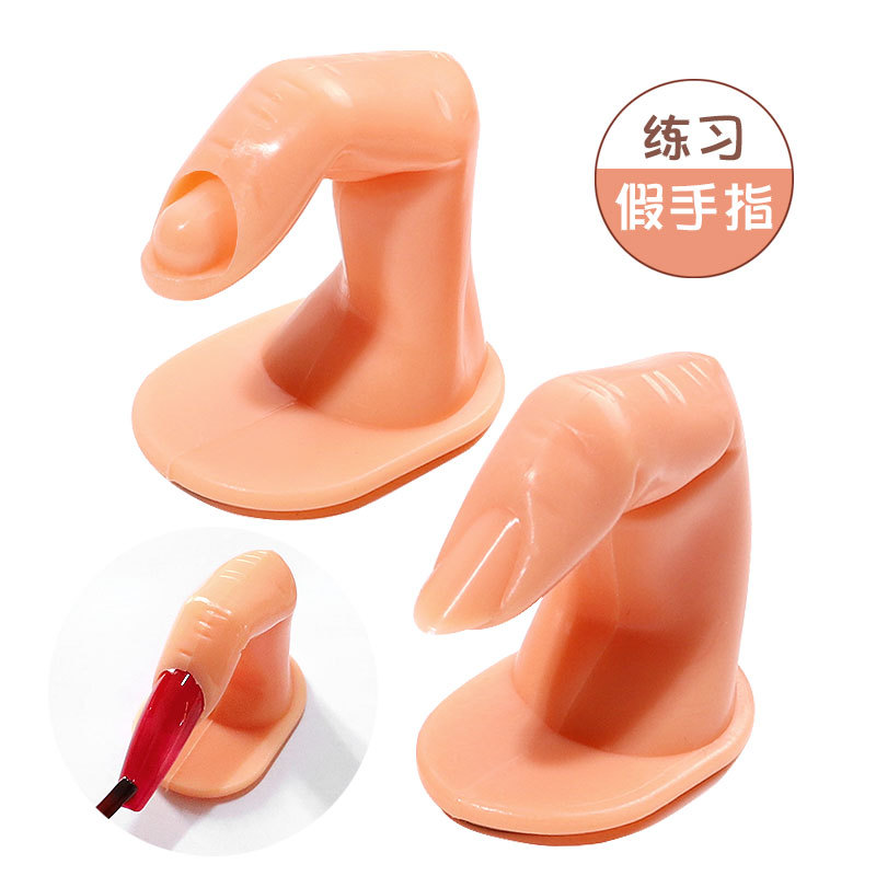 美甲工具假手指头练习 展示板插/带甲片带背胶固定操作台模型