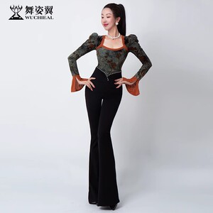 舞姿翼修身形体衣礼仪服T台服2023新款舞蹈训练走秀练功服XT1082