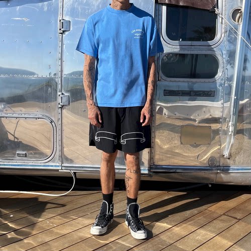 ASKYURSELF V15夏季双卷轴LOGO尼龙网布运动健身跑步游泳休闲短裤