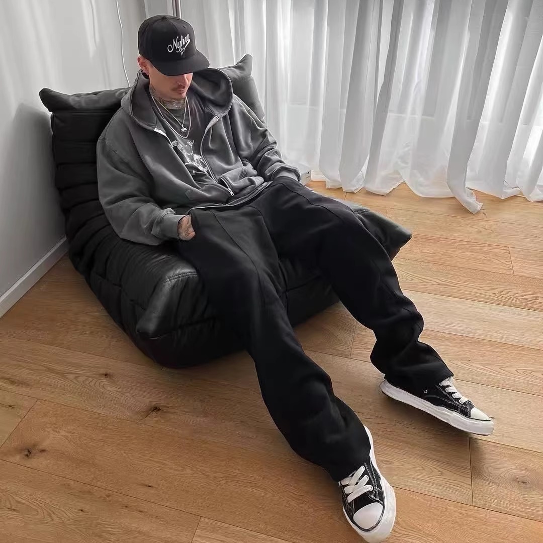 POPDADA全风格驾驭廓形卫裤长裤