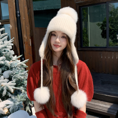 百搭休闲毛线针织雷锋帽