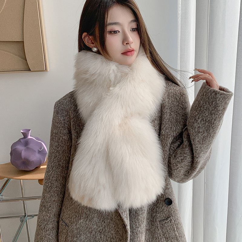 限量奢华狐狸毛皮草围巾超长编织毛领子秋冬季保暖加长真毛围脖女