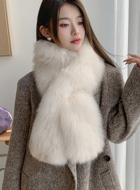 限量奢华狐狸毛皮草围巾超长编织毛领子秋冬季保暖加长真毛围脖女