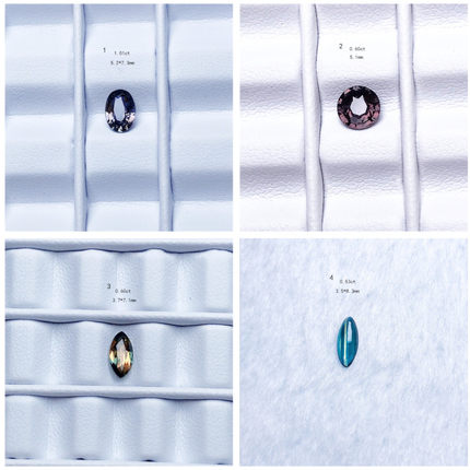 天然蓝宝石裸石特异彩色宝石椭圆形5*7mm 圆5mm 马目形3.5*7mm