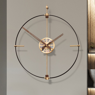 饰艺术挂表家用简约现代时钟表 北欧极简个性 创意挂钟客厅轻奢装