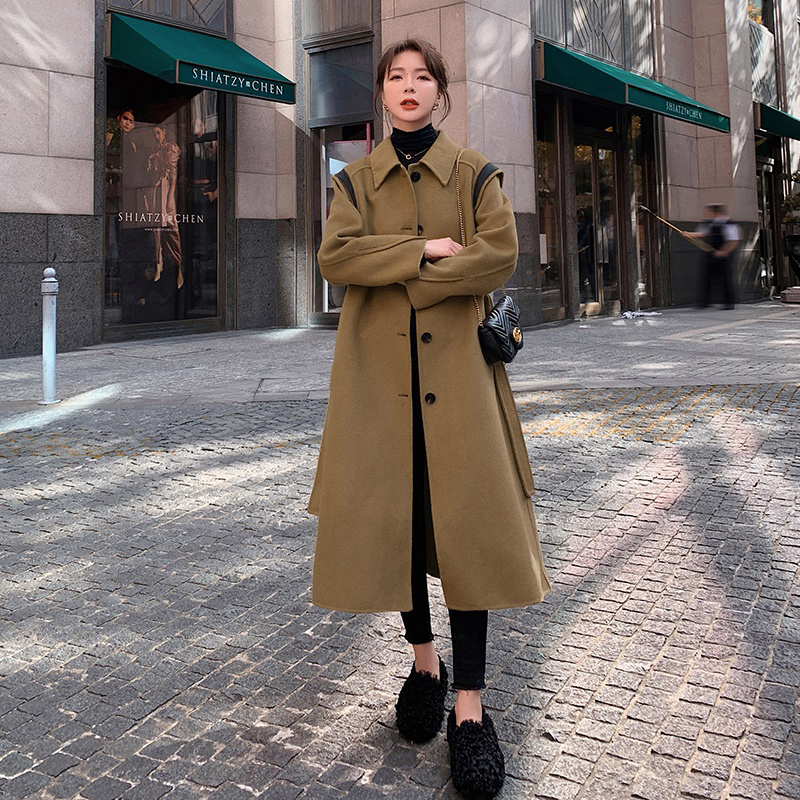 出货中226-833-P1752021冬季韩版修身毛呢外套女控价258，女装毛呢外套，惟卡贝娜