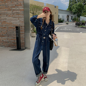 226-A160-P135 2022秋季新款牛仔连体裤女 控价188,女装连体裤,惟卡贝娜