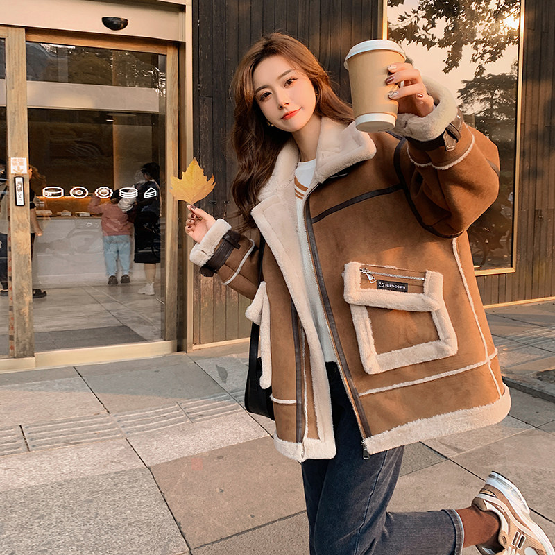 已出货226-A230-P195  2022冬季新款皮毛一体外套女 控价278图片
